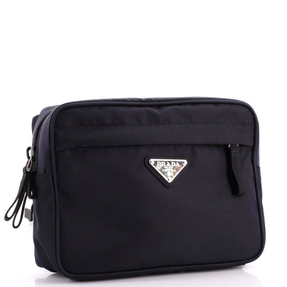 Prada Montagna Belt Bag Tessuto Small Blue - Picture 2 of 6